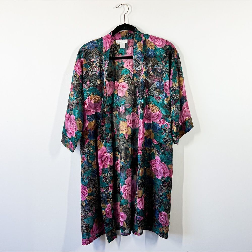 Vintage 90’s floral lingerie robe‎